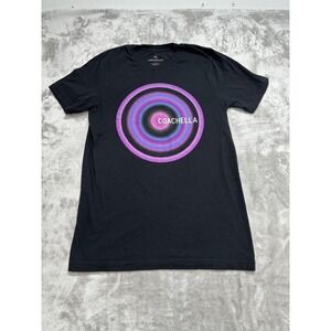 Coachella‎ T-Shirt Women's Size Medium Black Short Sleeve Crew Neck EUC